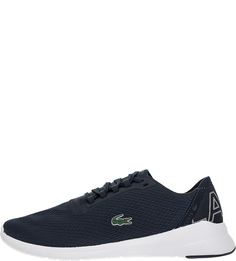 Текстильные кроссовки темно-синего цвета Lacoste