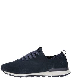 Синие замшевые кроссовки с втачной стелькой Low Leather Sneaker 6 Affex