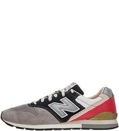 Серые замшевые кроссовки с текстильными вставками 996 New Balance