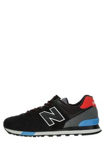 Черные кроссовки из текстиля и замши 574 New Balance