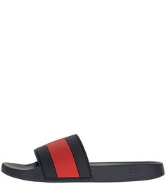 Резиновые шлепанцы синего цвета Tommy Hilfiger