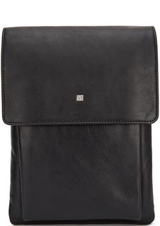 Черная кожаная сумка со съемным плечевым ремнем Sergio Belotti