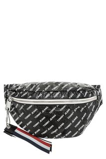 Черная поясная сумка с логотипом бренда Tommy Jeans