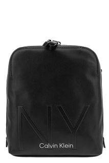 Маленькая черная сумка с текстильным плечевым ремнем Calvin Klein Jeans