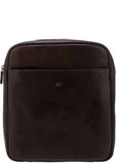 Коричневая сумка через плечо из натуральной кожи Braun Büffel