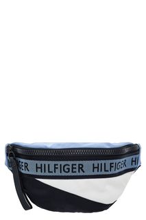 Синяя поясная сумка из текстиля Tommy Hilfiger