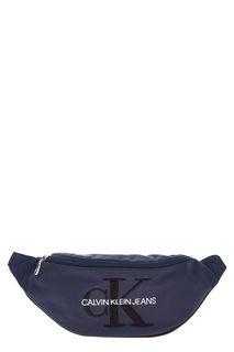 Текстильная поясная сумка синего цвета Calvin Klein Jeans