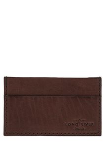 Коричневая визитница из натуральной кожи Long River
