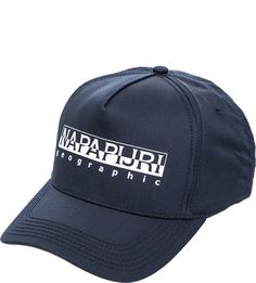 Темно-синяя бейсболка с логотипом бренда Napapijri