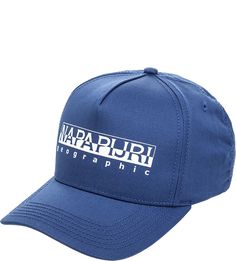 Синяя бейсболка с логотипом бренда Napapijri