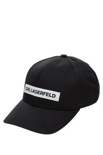 Черная бейсболка с принтом Karl Lagerfeld