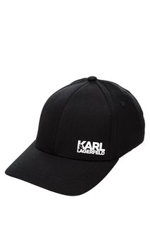 Черная бейсболка с принтом Karl Lagerfeld