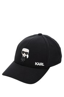 Черная бейсболка с нашивкой Karl Lagerfeld