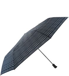 Складной автоматический зонт с куполом синего цвета в полоску Eleganzza