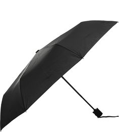Складной автоматический зонт черного цвета Fabretti