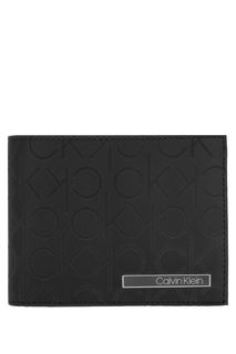 Черное портмоне с монограммой бренда Calvin Klein Jeans