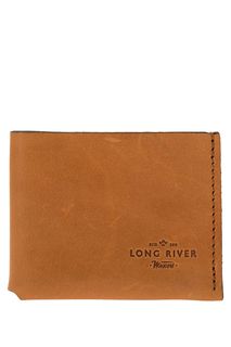 Кожаное портмоне бежевого цвета Long River