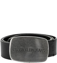 Черный кожаный ремень Calvin Klein Jeans