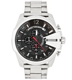 Часы круглой формы с металлическим браслетом Diesel