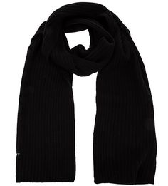 Шерстяной шарф черного цвета Gant