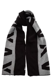 Широкий шарф с монограммой бренда Armani Exchange