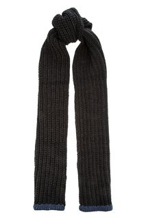 Темно-серый шарф крупной вязки Finn Flare