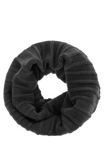 Полушерстяной шарф-хомут серого цвета Finn Flare