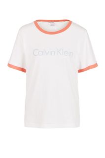 Домашняя футболка с логотипом бренда Calvin Klein