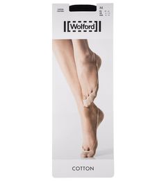 Короткие черные носки Cotton Footsies Wolford