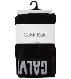 Леггинсы черного цвета с высоким содержанием хлопка Calvin Klein Jeans
