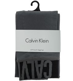 Серые леггинсы с логотипом бренда на поясе Calvin Klein Jeans