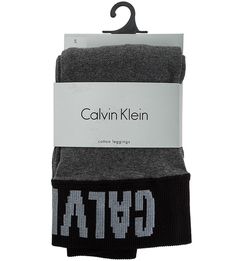 Серые леггинсы с логотипом бренда на поясе Calvin Klein Jeans