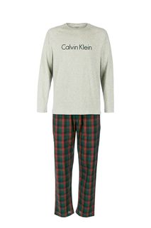 Хлопковый комплект из футболки с длинными рукавами и брюк Calvin Klein