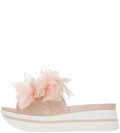 Сабо из замши с оригинальным декором Tosca Blu Studio