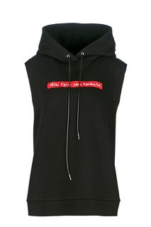 Черный хлопковый жилет оверсайз Polunina