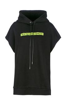 Черный хлопковый жилет оверсайз Polunina