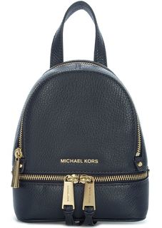 Маленький кожаный рюкзак со съемными лямками Rhea Zip Michael Michael Kors