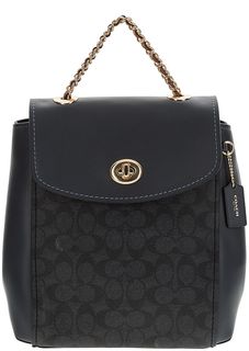 Синий городской рюкзак с тонкими лямками Coach