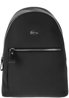 Рюкзак черного цвета с одним отделом на молнии Lacoste