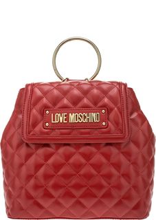 Стеганый рюкзак с откидным клапаном Love Moschino