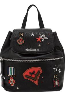 Черный рюкзак с декоративной отделкой Tosca BLU