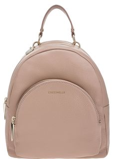 Розовый рюкзак из зерненой кожи Alpha Coccinelle