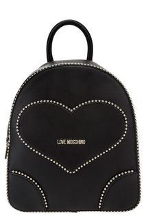 Черный рюкзак с металлической отделкой Love Moschino