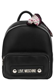 Черный рюкзак с карманом Love Moschino