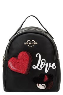 Рюкзак на молнии с декоративной отделкой Love Moschino