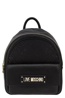 Рюкзак с текстильными вставками и логотипом бренда Love Moschino