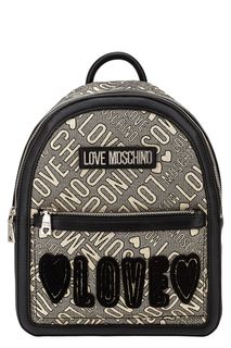 Текстильный рюкзак с нашивками Love Moschino