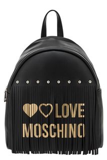 Черный рюкзак с декоративной отделкой Love Moschino