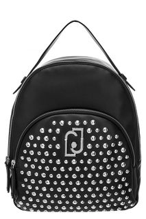 Рюкзак черного цвета с металлическим декором Liu Jo