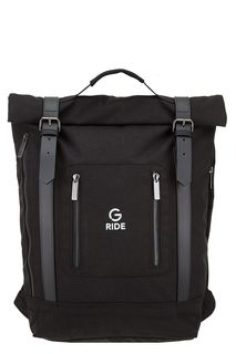 Черный текстильный рюкзак с широкими лямками G.Ride